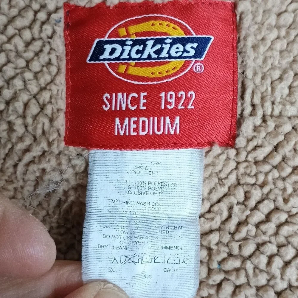 Dickies Hoodie Sweatshirt Mens Sz M Fleece Lined Full Zip Blue